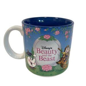 Disney Beauty & The Beast Ceramic Mug Cup 12oz Belle Beast 1991 Vintage Japan Ma